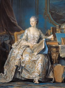 Jeanne Poisson (1721-64) Marquise de Pompadour, 1755 (pastel på papir monteret på lærred) svenske